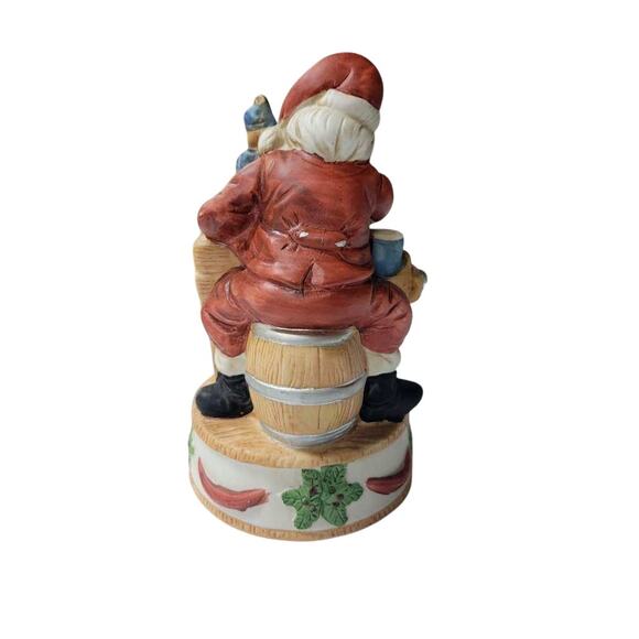 Vtg Homco Santa Christmas Workshop Music Box Figurine "Jingle Bells" Toy Shop - Picture 3 of 4